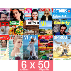 6 Livraisons de 50 magazines par an - Abonnement